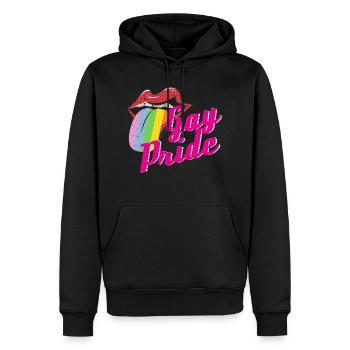 LGBT - Männer Premium Bio Hoodie - Schwarz - Vorne - Nico (187cm)