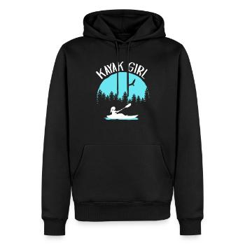 Kajak Mädchen Frauen T-Shirts Wassersport Geschenk - Männer Premium Bio Hoodie - Schwarz - Vorne - Nico (187cm)