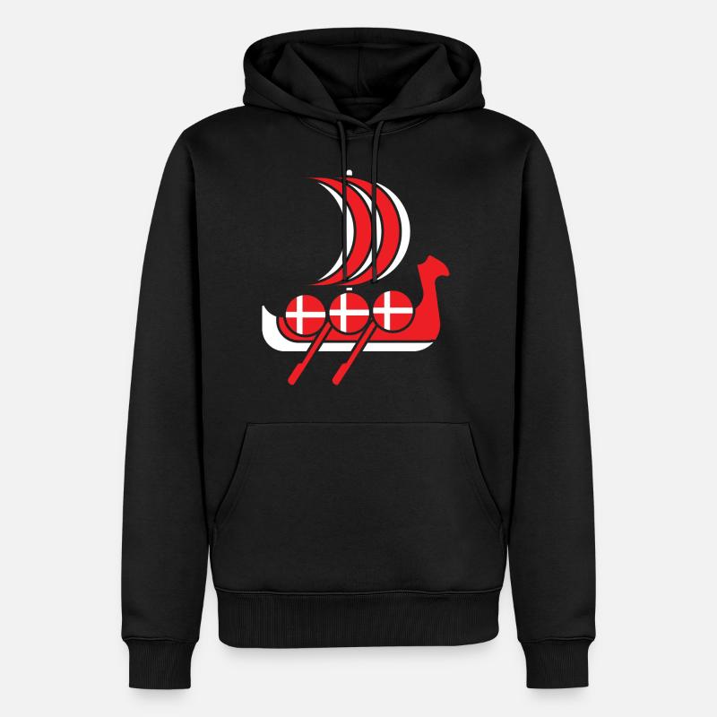 Dänischer Vikinger - Männer Premium Bio Hoodie - Schwarz