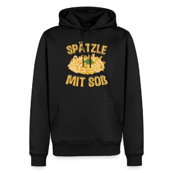 Spätzle mit Soß | Schwabe Schwäbisch Geschenkideen - Männer Premium Bio Hoodie - Schwarz - Vorne - Nico (187cm)