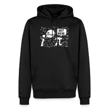 Soyez rationnel (e) Get Real T-Shirt Drôle Math Geek Pi Da - Sweat à capuche Premium bio Homme - noir - Devant - Nico (187cm)