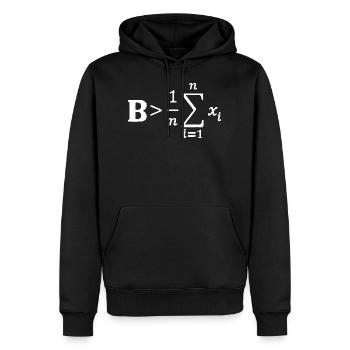 Be Greater Than Average Funny Math Teacher Nerd T- - Sweat à capuche Premium bio Homme - noir - Devant - Nico (187cm)