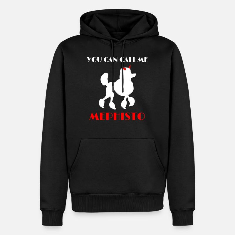 Pudel Mephisto Faust Goethe Spruch - Männer Premium Bio Hoodie - Schwarz