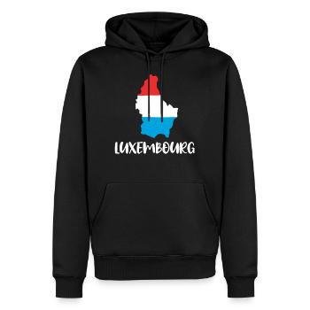 luxembourg - Sweat à capuche Premium bio Homme - noir - Devant - Nico (187cm)