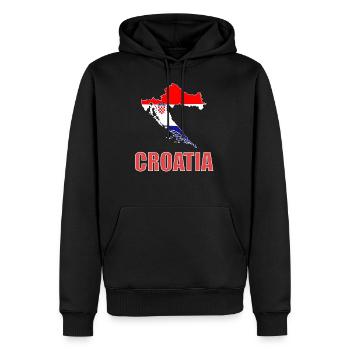 Croatia - Männer Premium Bio Hoodie - Schwarz - Vorne - Nico (187cm)