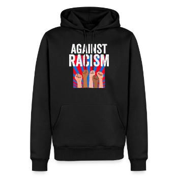 Gegen Rassismus Antifa Antifaschist Links Geschenk - Männer Premium Bio Hoodie - Schwarz - Vorne - Nico (187cm)