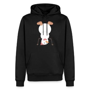 bonhomme de neige - Sweat à capuche Premium bio Homme - noir - Devant - Nico (187cm)