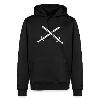 schwerter silhouette - Männer Premium Bio Hoodie - Schwarz - Vorne - Nico (187cm)