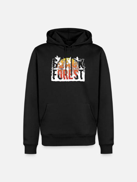 BLACK FOREST SCHWARZWALD - Männer Premium Bio Hoodie - Schwarz