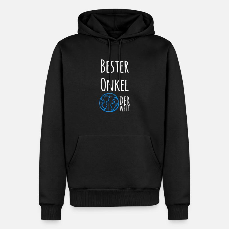 Bester Onkel - Männer Premium Bio Hoodie - Schwarz