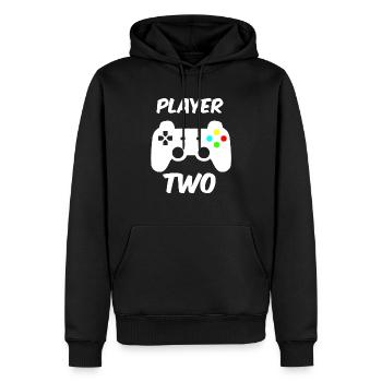 Player One - Player Two Partnerlook P52 B - Sweat à capuche Premium bio Homme - noir - Devant - Nico (187cm)