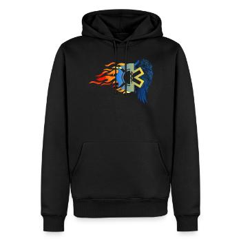 Services d'urgence des ambulanciers paramédicaux - Sweat à capuche Premium bio Homme - noir - Devant - Nico (187cm)