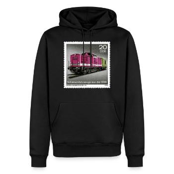 Diesellokomotive - Männer Premium Bio Hoodie - Schwarz - Vorne - Nico (187cm)