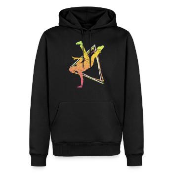 Breakdance Breakdancer musique hip hop cadeau danse - Sweat à capuche Premium bio Homme - noir - Devant - Nico (187cm)