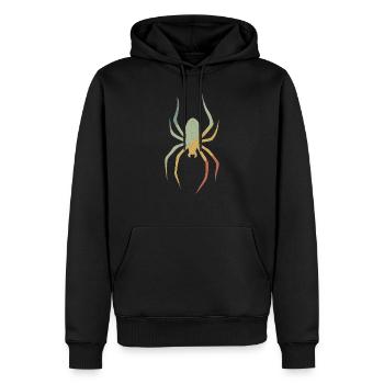 araignée - Sweat à capuche Premium bio Homme - noir - Devant - Nico (187cm)