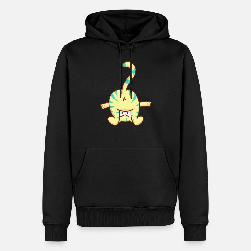 Chat lunaire - Sweat à capuche Premium bio Homme - noir