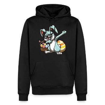 Cooler Osterhase - Männer Premium Bio Hoodie - Schwarz - Vorne - Nico (187cm)