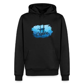 Diver disant | Cadeau de mer pour moniteur de plongée - Sweat à capuche Premium bio Homme - noir - Devant - Nico (187cm)