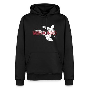 Arts martiaux Tae kwon do cadeau Taekwondo Sport - Sweat à capuche Premium bio Homme - noir - Devant - Nico (187cm)