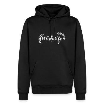 Hebamme | Entbindungspfleger Hebammen Geschenkidee - Männer Premium Bio Hoodie - Schwarz - Vorne - Nico (187cm)