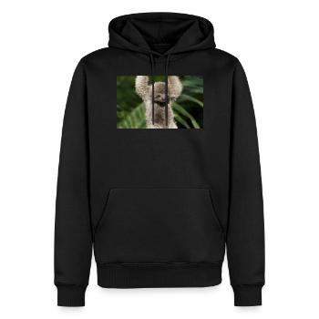 paresse merch - Sweat à capuche Premium bio Homme - noir - Devant - Nico (187cm)