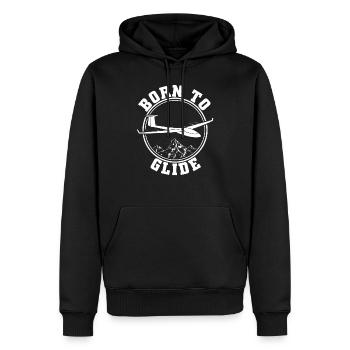 Segelflug Shirts | Segelflieger Flugplatz Geschenk - Männer Premium Bio Hoodie - Schwarz - Vorne - Nico (187cm)