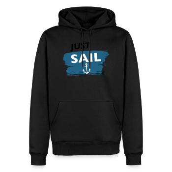 Just sail - Boat - Men’s Premium Organic Hoodie - black - Front - Nico (187cm)