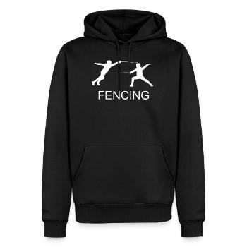 Meilleur cadeau sportif d'escrime - Sweat à capuche Premium bio Homme - noir - Devant - Nico (187cm)