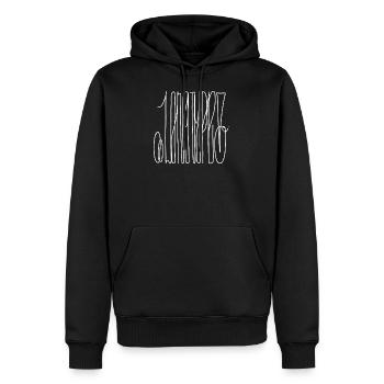 longtype - Men’s Premium Organic Hoodie - black - Front - Nico (187cm)
