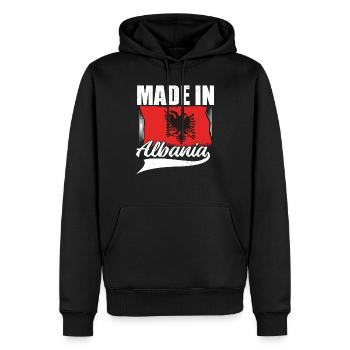 Albaner | Kosovo Albanien Balkan Alban Geschenke - Männer Premium Bio Hoodie - Schwarz - Vorne - Nico (187cm)
