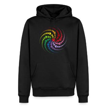Patte de chien - Sweat à capuche Premium bio Homme - noir - Devant - Nico (187cm)