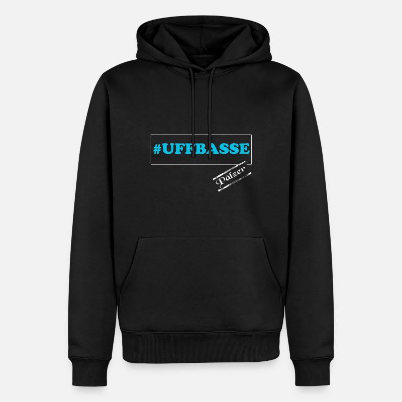 Uffbasse Pfälzer - Männer Premium Bio Hoodie - Schwarz