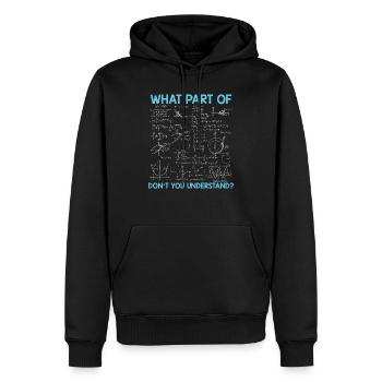 Mathématicien | Cadeaux mathématiques pour étudiants - Sweat à capuche Premium bio Homme - noir - Devant - Nico (187cm)