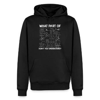 Mathematik Algebra | Mathematiker Mathe Geschenke - Männer Premium Bio Hoodie - Schwarz - Vorne - Nico (187cm)