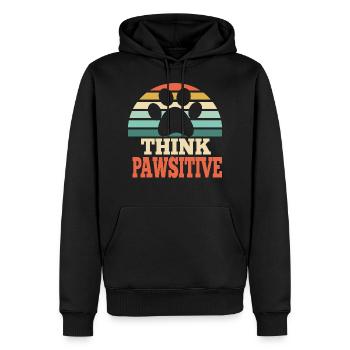 Think Pawsitive Pet Lover Gift - Männer Premium Bio Hoodie - Schwarz - Vorne - Nico (187cm)