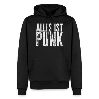 Alles ist Punk - Männer Premium Bio Hoodie - Schwarz - Vorne - Nico (187cm)