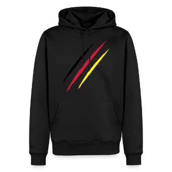 kratzer deutschland kratz spuren kralle - Männer Premium Bio Hoodie - Schwarz - Vorne - Nico (187cm)