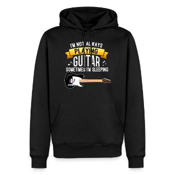 Guitare musique plectre guitare électrique basse électrique - Sweat à capuche Premium bio Homme - noir - Devant - Nico (187cm)