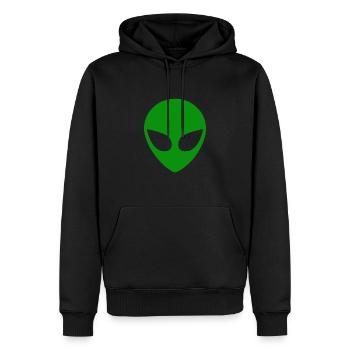 Außerirdischer - Männer Premium Bio Hoodie - Schwarz - Vorne - Nico (187cm)