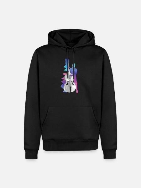 Kontrabass - Männer Premium Bio Hoodie - Schwarz