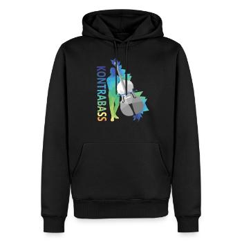 Kontrabass - Männer Premium Bio Hoodie - Schwarz - Vorne - Nico (187cm)