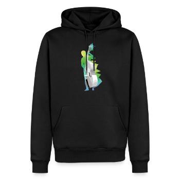Kontrabass - Männer Premium Bio Hoodie - Schwarz - Vorne - Nico (187cm)