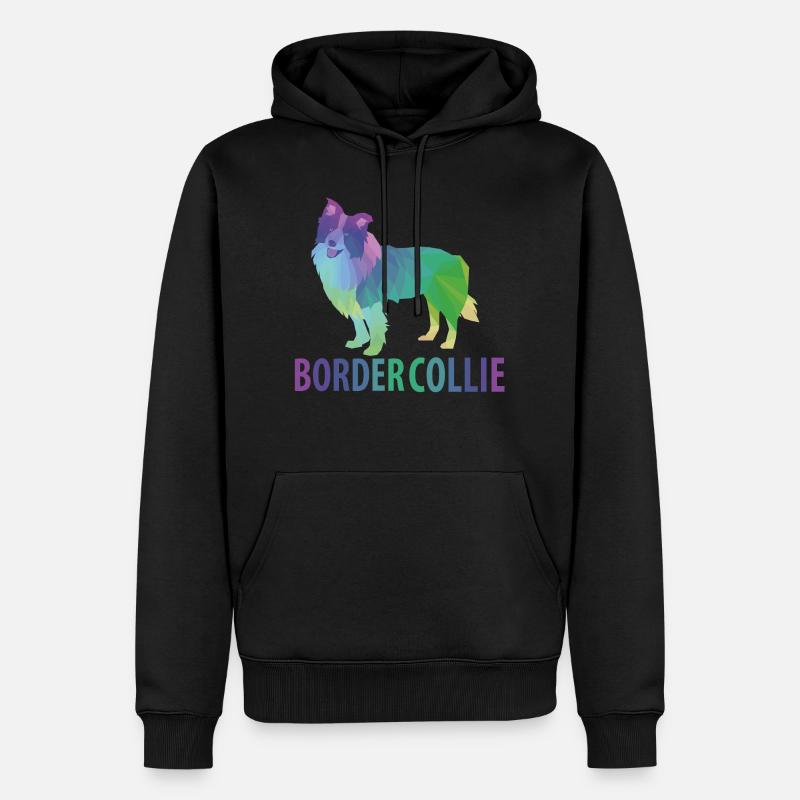 Cadeau Border Collie - Sweat à capuche Premium bio Homme - noir