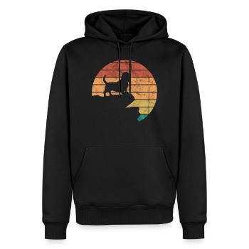 Basset Hund Basset Hound - Männer Premium Bio Hoodie - Schwarz - Vorne - Nico (187cm)