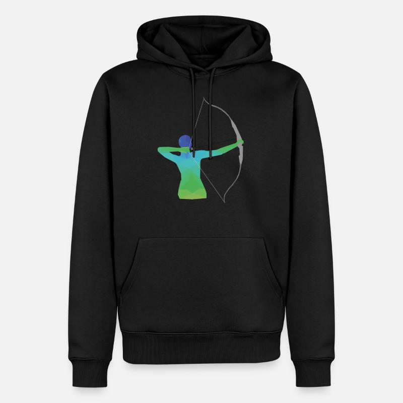 Bogenschießen Geschenk - Männer Premium Bio Hoodie - Schwarz