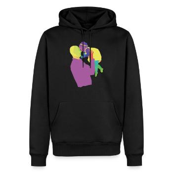 Father and daughter - Men’s Premium Organic Hoodie - black - Front - Nico (187cm)