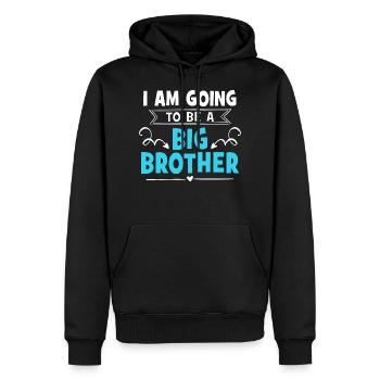 I Am Going To Be A Big Brother - Men’s Premium Organic Hoodie - black - Front - Nico (187cm)