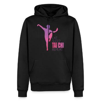 Tai Chi - Männer Premium Bio Hoodie - Schwarz - Vorne - Nico (187cm)