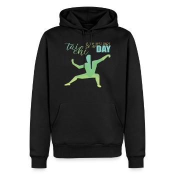 Tai Chi - Männer Premium Bio Hoodie - Schwarz - Vorne - Nico (187cm)