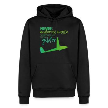 Segelfliegen Segelflieger - Männer Premium Bio Hoodie - Schwarz - Vorne - Nico (187cm)